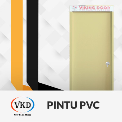 PINTU PVC POLOS VIKING KREM
